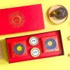 Hộp quà Trung Thu Trăng Cười Đỏ, 2 bánh Trung Thu socola vị mới, set quà doanh nghiệp cao cấp.