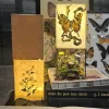 "Fairy Light" Terrarium Box features a real butterfly specimen, dried flowers, and a handmade do paper lamp, creating a dreamy fairy-tale gift.