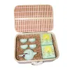 Hộp quà Trung Thu An Bình, êm ấm mùa trăng, set 2 bánh và bộ ấm trà, quà doanh nghiệp, thiết kế riêng, quà cho gia đình.