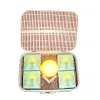 High Moon Season Mid-Autumn gift box with 4 mooncakes and moon lamp, radiant design, perfect as a corporate gift or traditional Vietnamese Mid-Autumn present.