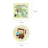 Vietnam cultural coaster set of 4 with wooden base, quick-absorbing and ideal as a compact and meaningful souvenir gift.