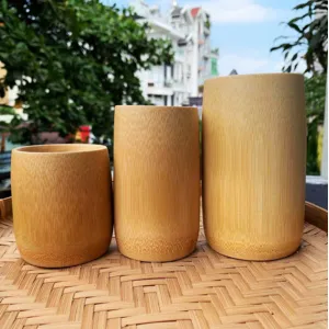 bamboo wood cup, various sizes, made from natural materials, safe for health, eco-friendly product, environmentally friendly