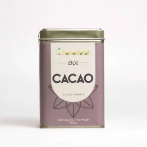 natural cacao powder hana dalat, 100% natural ingredients, high nutritional value, made from natural cocoa beans, slightly bitter aroma
