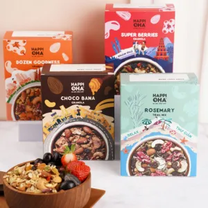 granola - happi oha, assorted seed mix granola, super seed granola, dietetic seeds, nutritious dried fruits