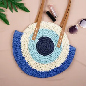 túi đeo vai phong cách boho, thiết kế thời thượng, họa tiết tua rua màu sắc, phối màu ấn tượng, phụ kiện đi biển