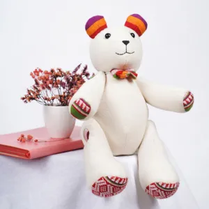 brocade teddy bear, super cute plush bear, high-quality stuffed animal, handcrafted toy, teddy bear, gift for kids