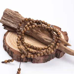 chuỗi vòng trầm hương 108 hạt, vòng tay phong thủy, trị bệnh và giải tỏa căng thẳng, duy trì sự lạc quan từ sâu bên trong