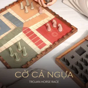cờ cá ngựa thành troy - maztermind, cờ cá ngựa truyền thống, cờ cá ngựa cao cấp, cờ cá ngựa kiểu mới