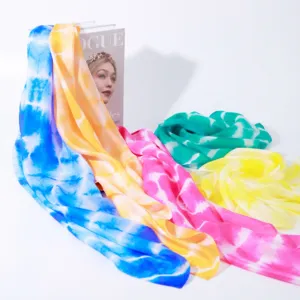 khăn tay lụa vuông nhuộm loang, khăn lụa tơ tằm 100%, khăn tay cột tóc, khăn thắt nơ cài áo, khăn lụa cao cấp