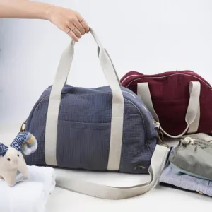túi xách weekend, form to rộng rãi, thay thế vali cỡ nhỏ, nhiều ngăn chứa riêng biệt, chất liệu 100% cotton bền đẹp