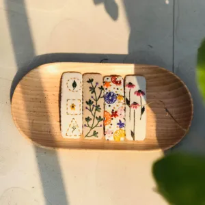 kẹp tóc hoa, kẹp tóc thủ công xinh xắn, họa tiết thêu tay, phong cách vintage, quà tặng bạn nữ yêu thích đồ handmade