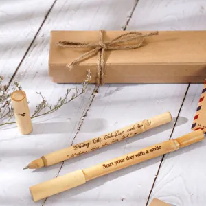 bút bi tre khắc chữ, mang tính cá nhân hoá, chất liệu tự nhiên, có thể tái sử dụng, sản phẩm thủ công, thân thiện môi trường