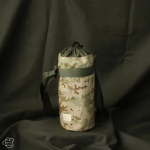 camouflage crossbody bottle holder, striped pattern, military style, compact and convenient design, gift for men