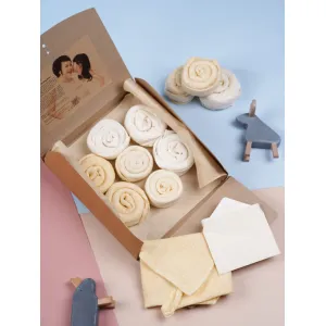 welcome baby gift set, 10 silk towel, 100% natural silk material, gentle on baby's skin, various sizes, essential baby product
