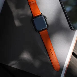 tanned leather apple watch band, various colors and leather material, exquisite design, minimalist style, modern
