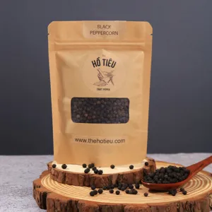 organic black peppercorn, 100gr, packaged 100g black pepper, phu quoc black pepper, whole black pepper, standard black pepper