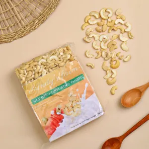 hạt điều tươi bình phước, túi 500gr, hạt điều bóc vỏ sẵn, hạt điều hút chân không, hạt điều sống làm sữa