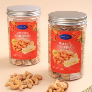 binh phuoc margarine roasted cashew, box of 360gr, premium roasted cashews, nutritious snacks, butter-roasted cashews