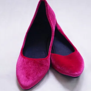 vietnamese handmade velvet flat shoes, classic velvet shoes, soft velvet shoes, handmade doll shoes, low velvet fabric shoes