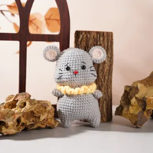 the rat, crochet animal, 12 vietnamese zodiac signs, decorative woolen accessorie, handmade woolen stuffed animals, zodiac animals keychains
