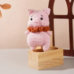 the pig, crochet animal, 12 vietnamese zodiac signs, mini pig plush, cute woolen stuffed animals, zodiac animals keychains