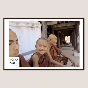 “three generation” photograph, a work by photographer thanh nguyen, taken in the buddhist land of myanmar