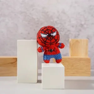 handmade crochet spiderman, mini spider keychain, spiderman stuffed animal, handmade woolen spiderman, spiderman toy