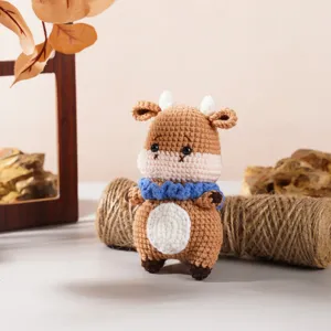 the ox, crochet animal, 12 vietnamese zodiac signs, keychains of zodiac animals in wool, woolen stuffed animals, handmade woolen keychains