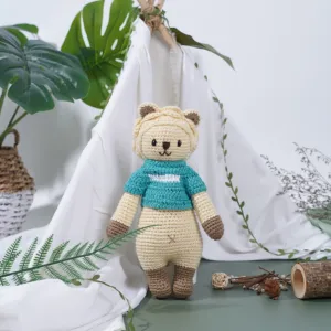 sư tử leo len dáng đứng, size m, sư tử leo đứng, gấu bông thú len, thú nhồi bông, thú nhồi bông bằng len
