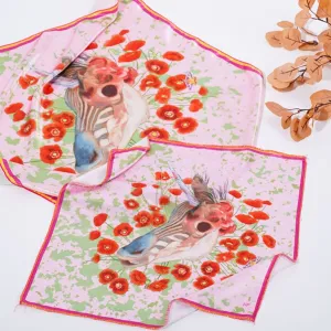 khăn lụa satin con ngựa, phụ kiện thiết kế, khăn choàng thiết kế, chất liệu lụa mềm mịn, bức tranh nghệ thuật siêu thực, thiết kế, hồng phước artist, chus