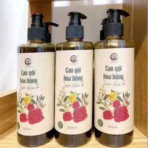 cao gội dược liệu hoa hồng nuôi dưỡng tóc từ bên trong, hạn chế gãy rụng, phát triển tóc chắc khỏe, kích thích mọc tóc dày, việt nam, rị mọ house, chus