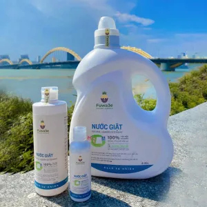 nước giặt enzyme fuwa hương bạc hà, kháng khuẩn và khử mùi, thành phần vỏ trái cây lên men, giúp loại bỏ những vết bẩn cứng đầu