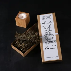 que xông bạc hà, nguyên liệu tự nhiên, phơi khô thủ công, chất lượng cao, mùi hương thơm nồng, giảm căng thẳng, thanh lọc tâm trí