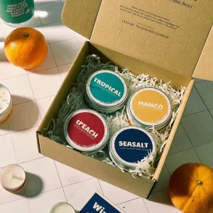 Gift Box Of 4 'Krem' Scented Soy Candles