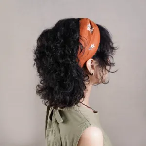 băng đô linen thêu tay, phụ kiện tóc độc đáo, đầy màu sắc, phong cách vintage, quà tặng cho cô nàng nữ tính