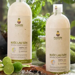 nước lau sàn enzyme đậm đặc x2, hương sả chanh, công nghệ vỏ trái cây lên men, vệ sinh và kháng khuẩn sàn nhà vượt trội