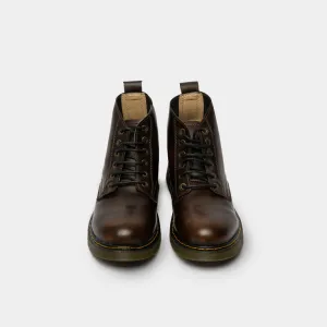 genuine leather lace up boots, round-toe leather shoes, high-sole leather shoes, men's high-top leather shoes, menswear style