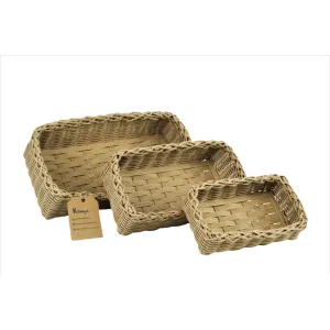 bộ 3 khay màu be, sản phẩm tái chế, có 3 kích cỡ khác nhau, phù hợp với nhiều nhu cầu khác nhau, đồ dùng trang trí xinh xắnbộ 3 khay màu be, sản phẩm tái chế, có 3 kích cỡ khác nhau, phù hợp với nhiều nhu cầu khác nhau, đồ dùng trang trí xinh xắn
