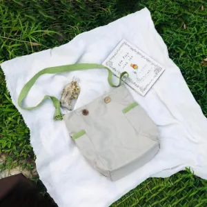 "túi tote thêu tay linen phối cúc khuy, túi thiết kế đeo chéo, hai mặt hai màu khác nhau, quai đeo tùy chỉnh
, thiết kế, tạp hóa ú, chus"