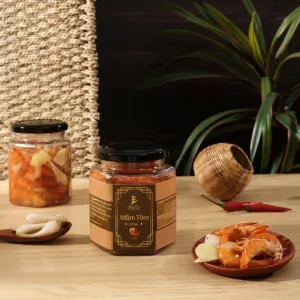fermented sour shrimp, vietnamese specialty, traditional holiday dish, dipping sauce for boiled meat