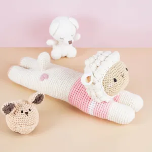 cừu barbara lười bằng len, nàng cừu barbra lười, búp bê len cừu lười, cừu bằng len, cừu len handmade, quà tặng sinh nhật