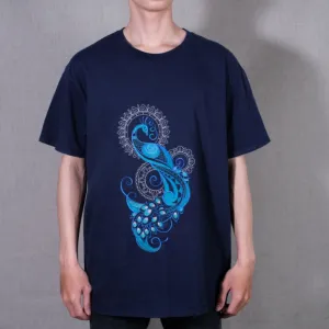 áo thun lạnh họa tiết phụng, lân, công thêu thủ công, áo thun thêu tay, áo thun ngắn tay unisex, quà tặng bạn bè
