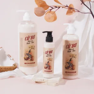 dầu xả bưởi dừa cô bơ giúp phục hồi tóc chắc khỏe, bảo vệ tóc bóng mượt, giảm khô xơ, nguồn gốc thiên nhiên, việt nam, rùm, khu rừng thiên nhiên, chus