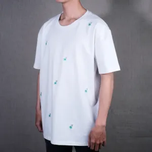 áo thun lạnh hình hoa thêu thủ công, áo thun đơn sắc, áo thun thêu hoa, áo thun ngắn tay, áo thun unisex