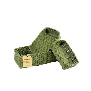 bộ 3 khay màu xanh matcha, nguyên liệu tái chế, nhiều kích cỡ khác nhau, tiện dụng và đa năng, thân thiện môi trường