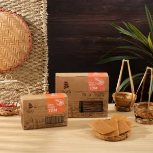 prawn crackers, cà mau specialty, no bleaching agents, 50% fresh shrimp, crackers for salad, crispy and fragrant snack