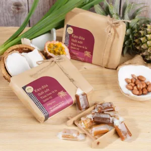kẹo dừa thốt nốt tùm lum tùm la 250g, kẹo dừa mix vị, quà tặng đặc sản, kẹo ít ngọt, kẹo ngon đãi khách