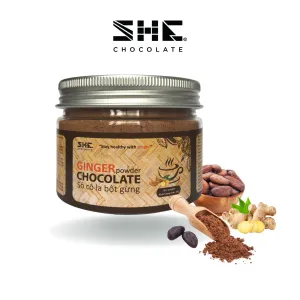 60g ginger chocolate powder, plastic jar, sweet chocolate flavor, guaranteed quality, helps soothe the spirit, easy to carry