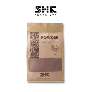 500g pure chocolate powder, zip bag, ideal for beverage mixing, making desserts, health and mood benefits, convenient zip bag