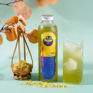 trà kombucha thu cốm 500ml, hương vị cốm đặc trưng, lợi khuẩn tốt cho tiêu hóa, thức uống lên men thanh mát, quà tặng sức khỏe, lợi khuẩn, trà lên men, lên men, tốt cho tiêu hóa, jan's lenmen, chus